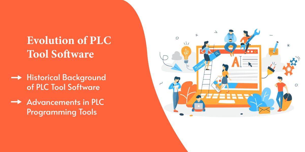 PLC tool software, highlighting historical background and advancements