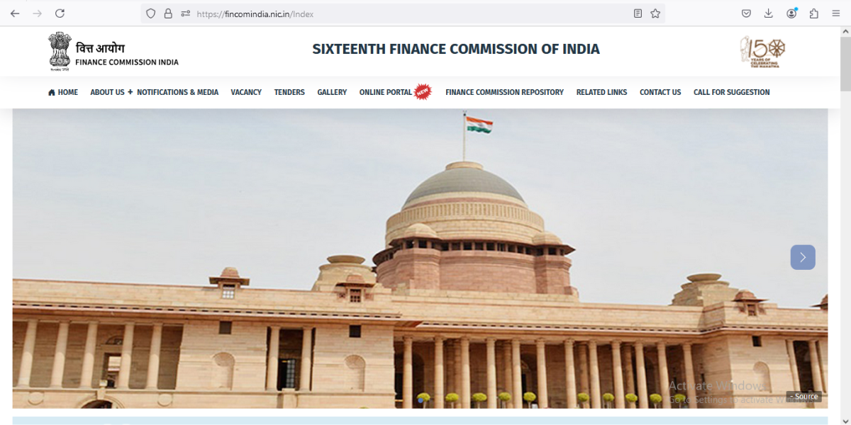 Finance Commission of India Website & Portal