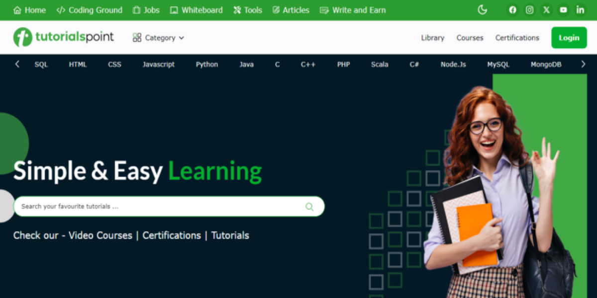 Tutorials Point website homepage